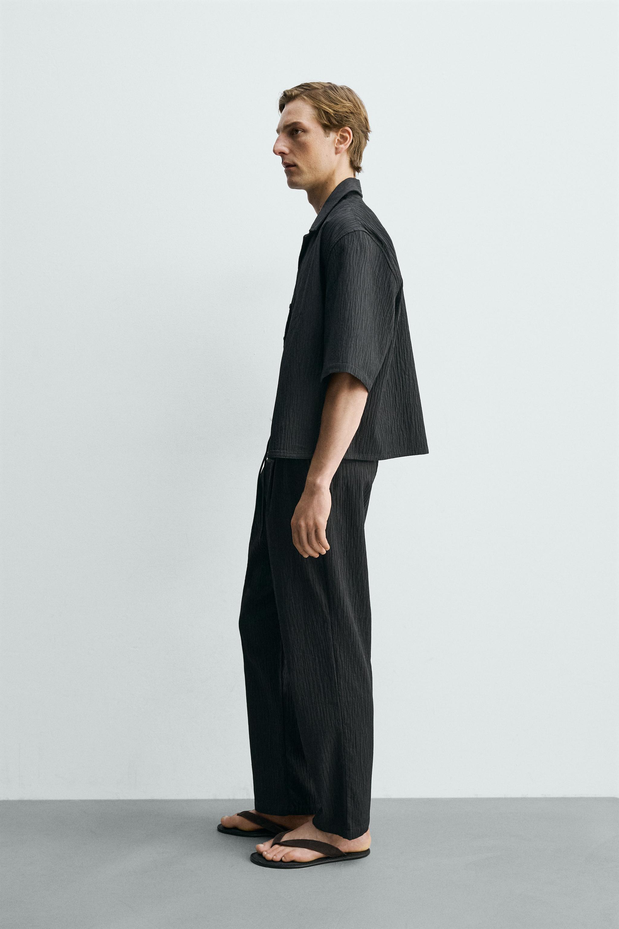 CHEMISE RELAXED FIT EN JACQUARD À CARREAUX